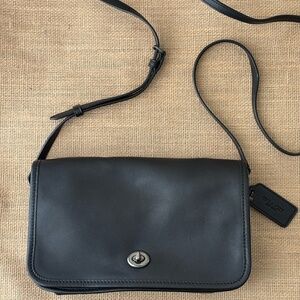 COACH Leather Crossbody Handbag | Black